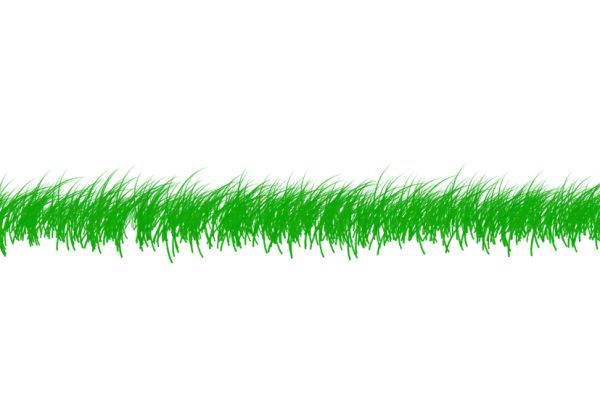Ein gemalter Stecker mit Kabel aus Gras.