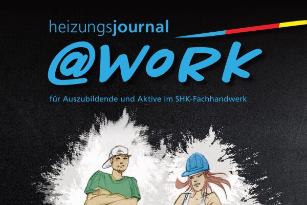 Cover der @work-Ausgabe zum Thema Brennwerttechnik.