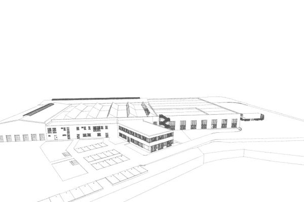 Grafik der neuen Firmenzentrale von Wagner Solar.