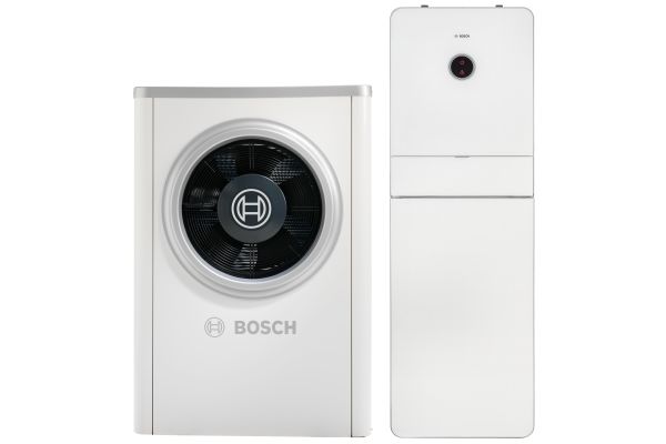 Eine Luft/Wasser-Wärmepumpe Bosch-
