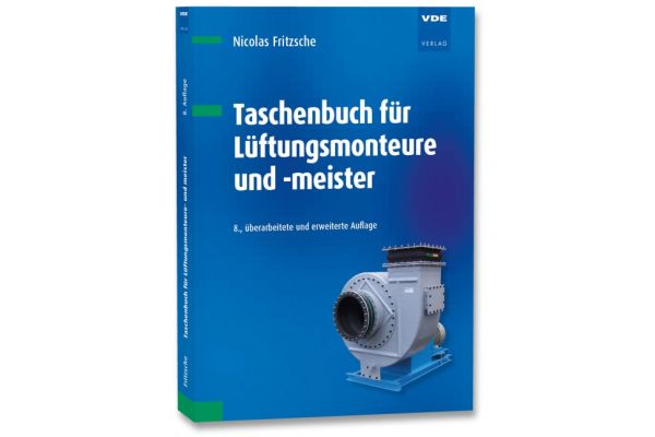 Cover der 8. Auflage des Taschenbuchs für Lüftungsmonteure und -meister.