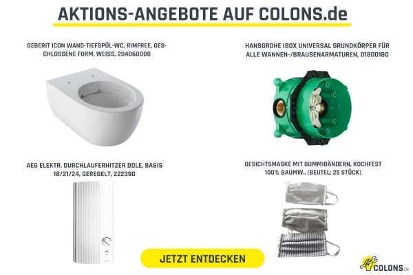 Werbung für Aktionsangebote auf colons.de.