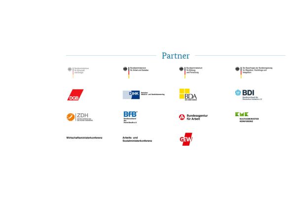 Das Bild zeigt die Logos der Partner der Allianz für Aus- und Weiterbildung.