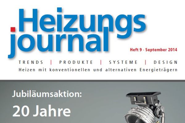 HeizungsJournal – Heft 9, September 2014 HeizungsJournal – Heft 9/2014 HeizungsJournal – Heft 9, September 2014 HeizungsJournal – Heft 9/2014