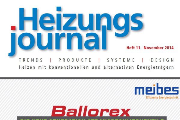HeizungsJournal – Heft 11, November 2014 HeizungsJournal – Heft 11/2014 HeizungsJournal – Heft 11, November 2014 HeizungsJournal – Heft 11/2014