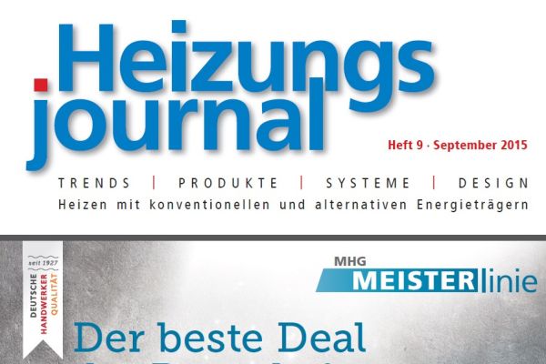 HeizungsJournal – Heft 9, September 2015 HeizungsJournal – Heft 9/2015 HeizungsJournal – Heft 9, September 2015 HeizungsJournal – Heft 9/2015
