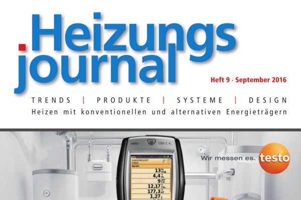 HeizungsJournal - Heft 9, September 2016 HeizungsJournal - Heft 9/2016 HeizungsJournal - Heft 9, September 2016 HeizungsJournal - Heft 9/2016
