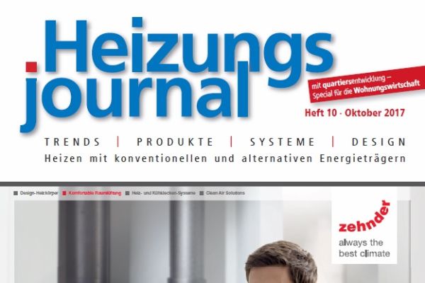 HeizungsJournal - Heft 10, Oktober 2017 HeizungsJournal - Heft 10/2017 HeizungsJournal - Heft 10, Oktober 2017 HeizungsJournal - Heft 10/2017