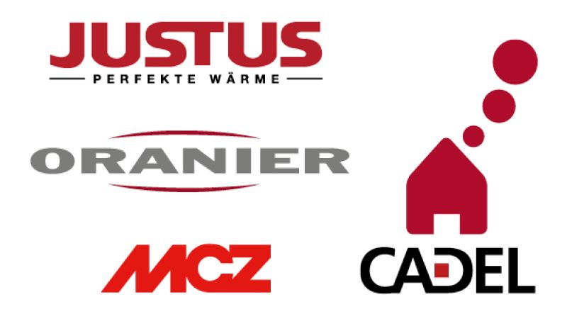 Logos von Oranier, Justus, MCZ und Cadel.