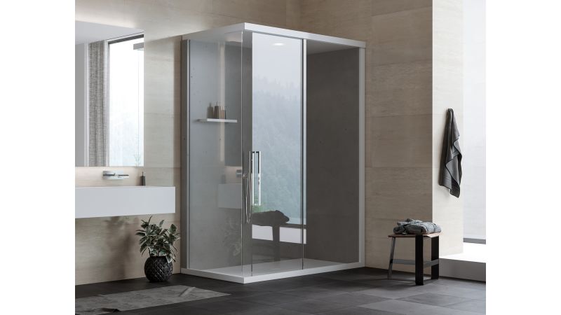 Duschkabine in einem modernen Badezimmer