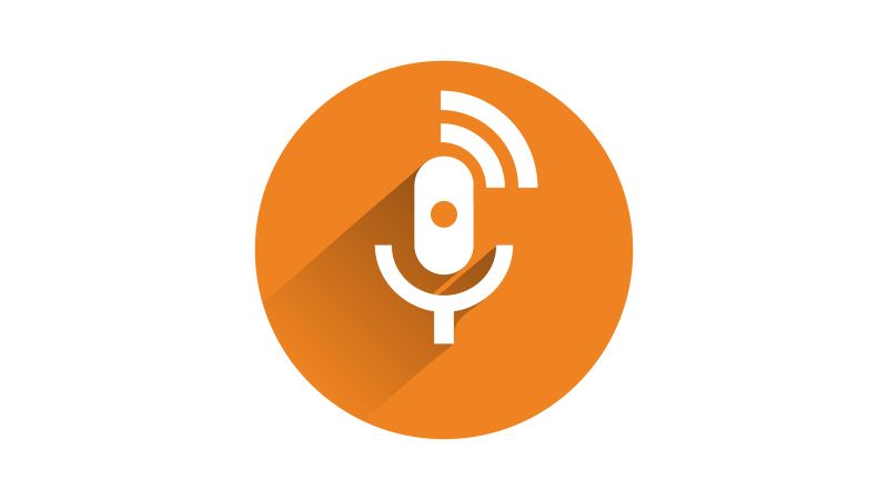 Icon eines Mikrofons mit Schallwellen.