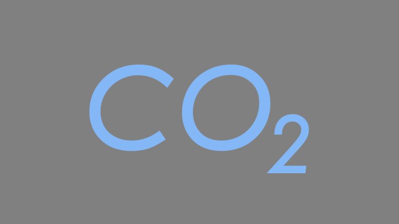 Das Bild zeigt die chemische Formel CO2.