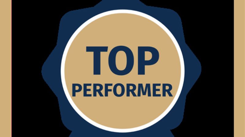 Das Bild zeigt das Siegel „Top Performer“ von Open Datacheck.