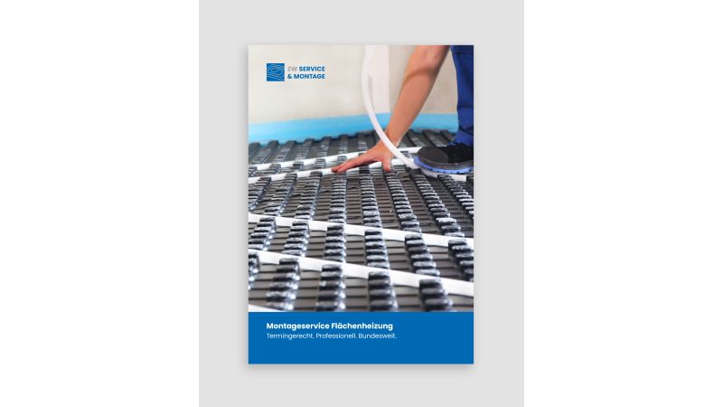 Das Bild zeigt die neue Broschüre der ZW Service & Montage GmbH.