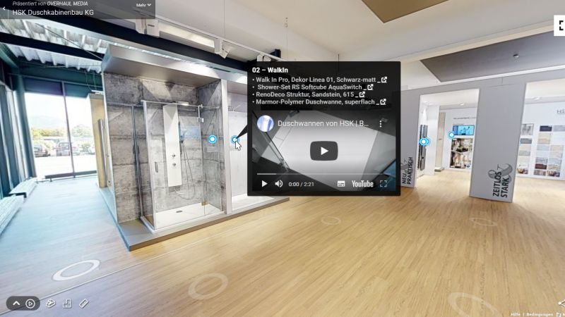 Das Bild zeigt den virtuellen Ausstellungsraum.