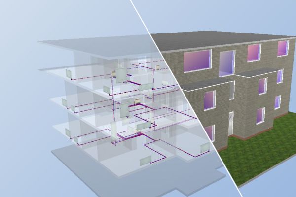 Eine Simulation eines Hauses in 3D mit 