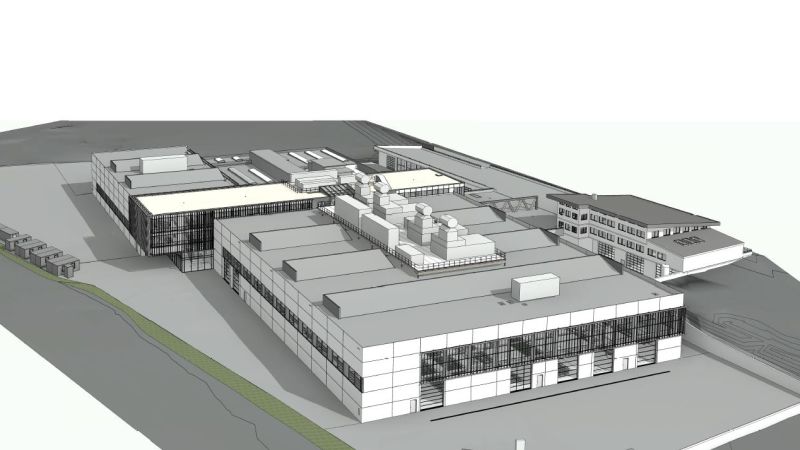 Abbildung: Das neue Fertigungs- und Verwaltungsgebäude von Berger Fahrzeugtechnik.
