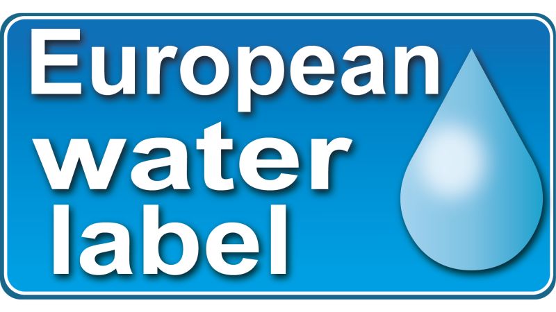 Das Bild zeigt das EWL (European Water Label).