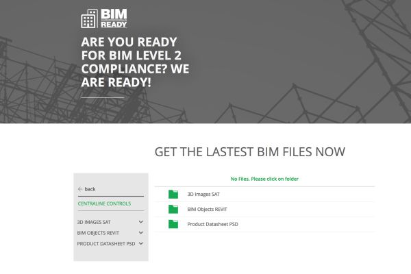 Website, auf der die BIM-Daten heruntergeladen werden können.
