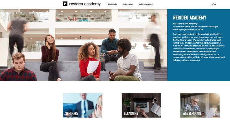Die Resideo Academy bietet online ein vielseitiges Weiterbildungsprogramm rund um Wasser und Wärme.