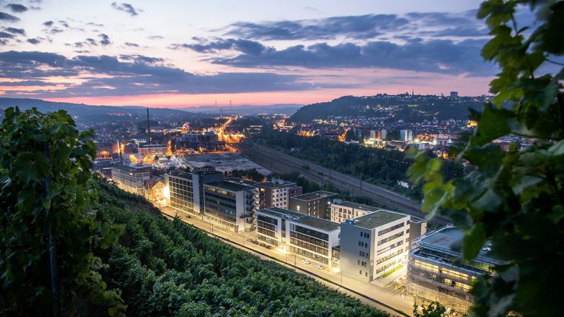 Das Bild zeigt den Unternehmensstandort in Esslingen.