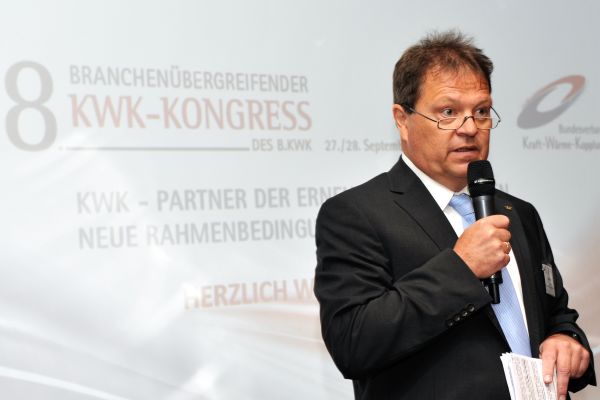Hagen Fuhl, Vize-Präsident des B.KWK, auf dem KWK-Kongress.