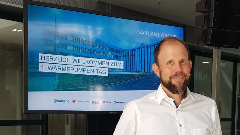 Dr. Tillmann von Schroeter, Geschäftsführer von Vaillant Deutschland, begrüßte am 5. September 2022 zum „1. Wärmepumpen-Tag“ der Vaillant Group.