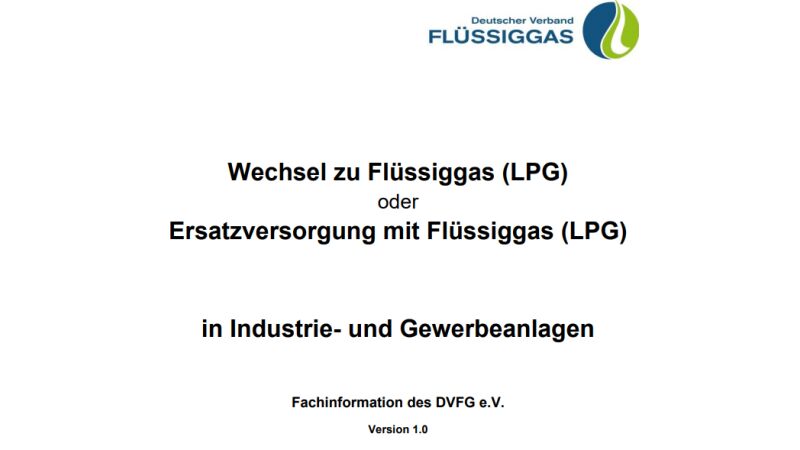 Der Deutsche Verband Flüssiggas (DVFG) hat auf die aktuelle Situation reagiert und eine Fachinformation zum Wechsel auf Flüssiggas herausgebracht.