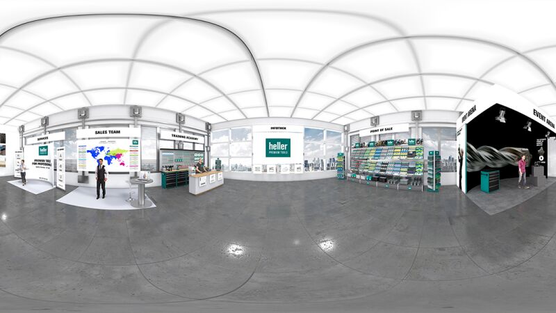 Das Bild zeigt den virtuellen Showroom.