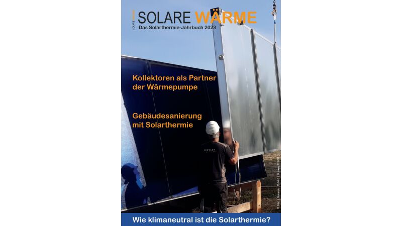 Bild zeigt Cover Solarthermie-Jahrbuch 2023