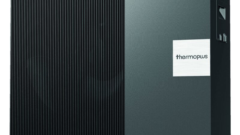 Die Monoblock-Wärmepumpe von Thermoplus zeichnet sich durch ein dezent-modernes Design aus.