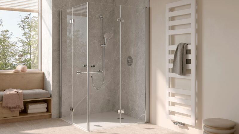 Das Bild zeigt die Duschkabinenserie „Exklusiv 2.0“.