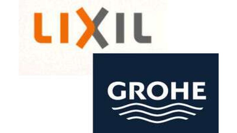 Das Bild zeigt die Logos von LIXIL und Grohe.
