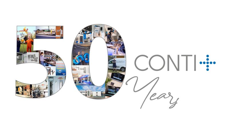 Das Bild zeigt das Geburtstags-Cover zum 50. von Conti+.