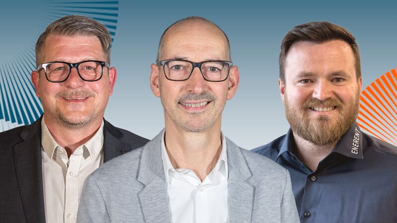 Vertriebsregionen Ost, Nord und Mitte bei ENERENT - Frank Enger, Jörg Göke und Robert Streun.