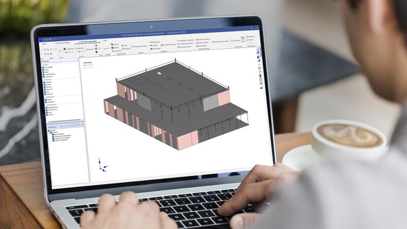 Im „BIM-Connector“ von „FRILO“ wird das Architekturmodell eingelesen und für die Berechnung angepasst.