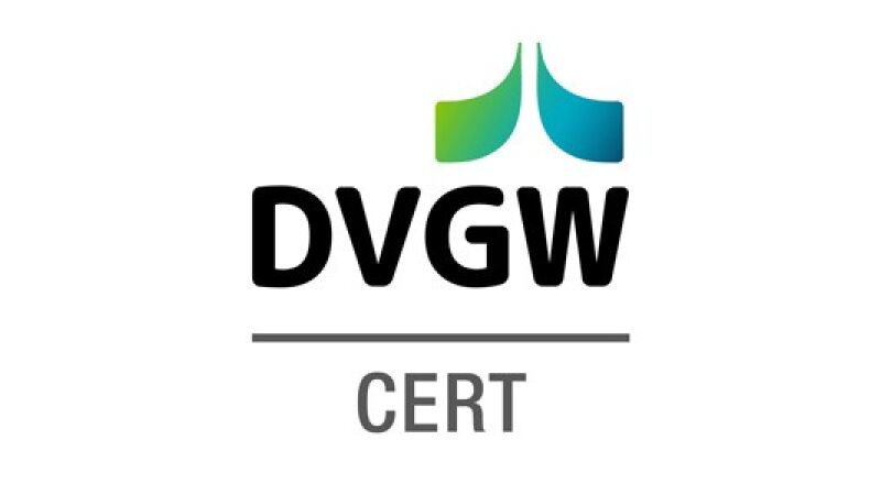 Das Bild zeigt das Logo der DVGW CERT GmbH.