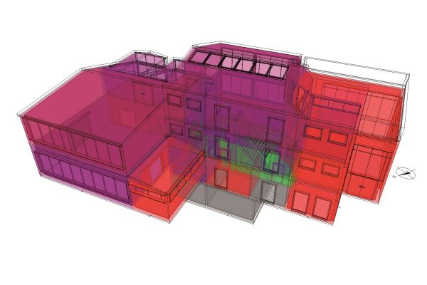 Die Ansicht eines Hauses in der DDS-CAD-Software.