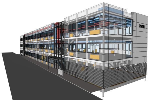 BIM-Modell des Gebäudes der RWTH Aachen University.
