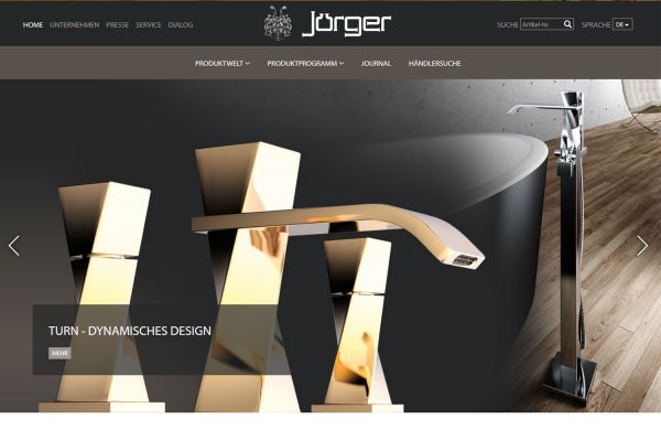 Das Bild zeigt einen Screenshot der Jörger-Homepage.
