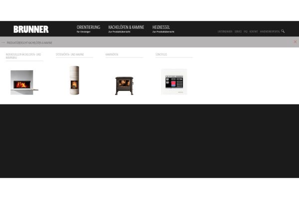 Screenshot der Produktübersicht 