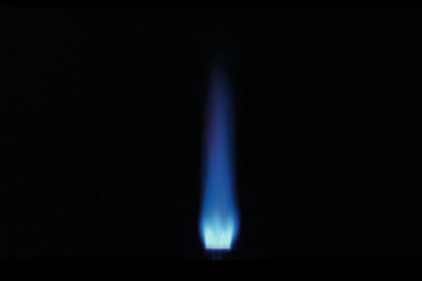 Flammenbild des Öl-Blaubrenners 