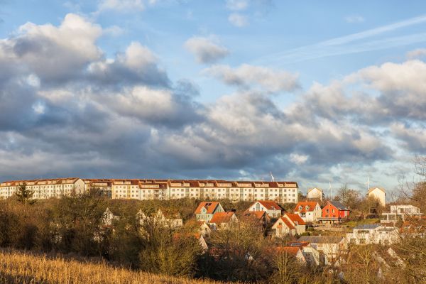 Das Panorama der Wohnsiedlung Marshall Heights in Kitzingen.