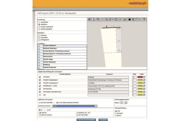 Screenshot eines CAD-Exports in ein Autodesk-Programm.