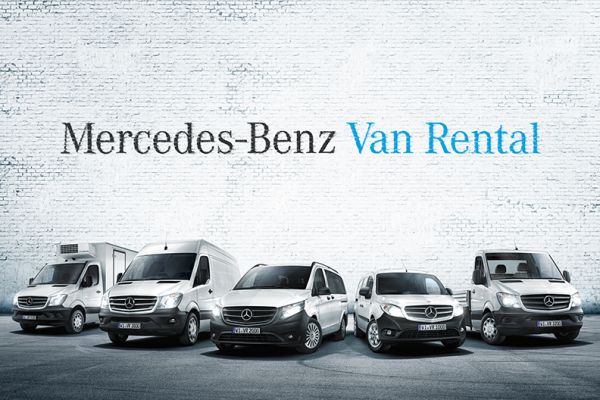 Verschiedene Miet-Vans von Mercedes-Benz Van Rental.