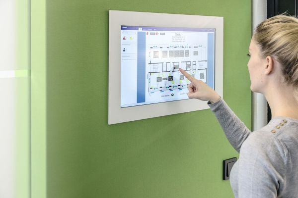 Das Touch Panel des Gebäudeautomationssystem 