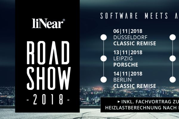 Die Termine und Veranstaltungsorte der liNear Roadshow 2018.