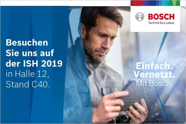Werbebild von Bosch für die ISH 2019.