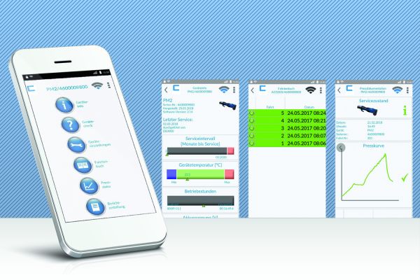 Das Bild zeigt ein Tablet mit der neuen „Check“-App.