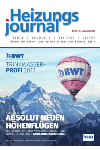 HeizungsJournal - Heft 7-8, August 2017 HeizungsJournal - Heft 7-8/2017 HeizungsJournal - Heft 7-8, August 2017 HeizungsJournal - Heft 7-8/2017